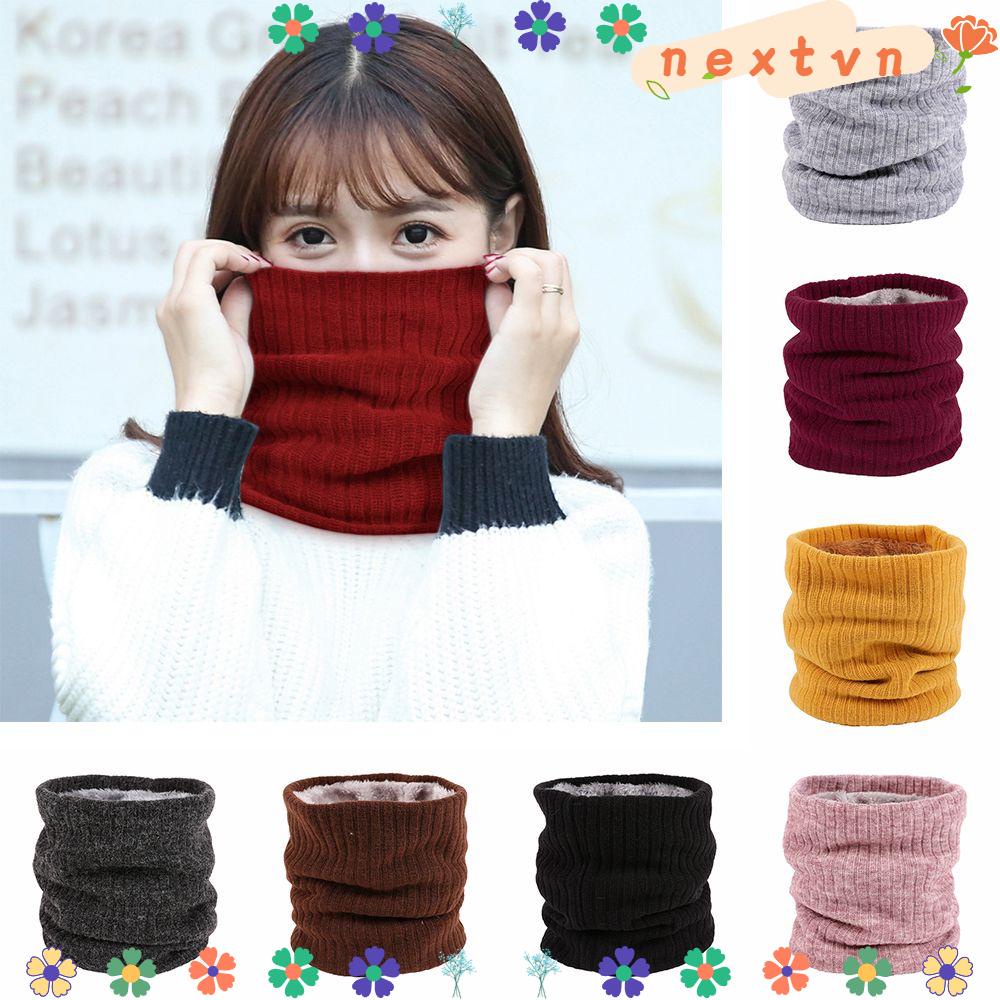 Khăn choàng cổ hai lớp dệt kim dày dặn mềm mại chống gió mùa đông