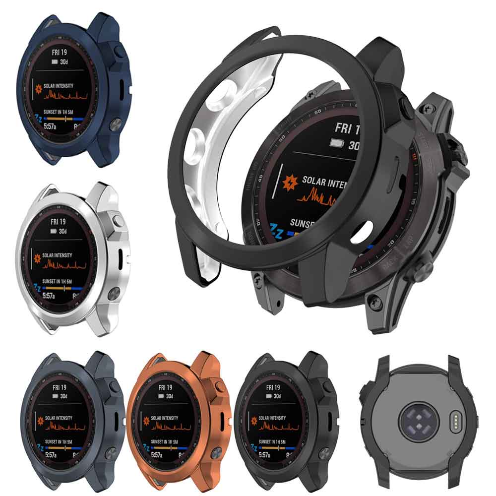 Ốp Bảo Vệ Đồng Hồ Thông Minh Bằng TPU Màu Sapphire Cho Garmin Fenix 7 7S 7X