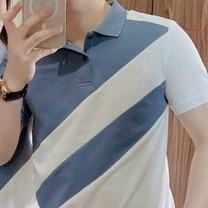 Áo thun nam cổ bẻ phối màu, áo Polo nam nữ áo đôi co giãn đẹp mẫu mới