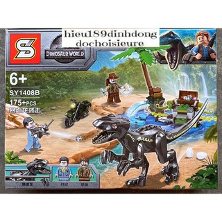 Lắp Ráp xếp hình Khủng Long Jurassic World Dinosaur SY1408 mẫu B : Cuộc chạy trốn Khủng long đen sát thủ 21335