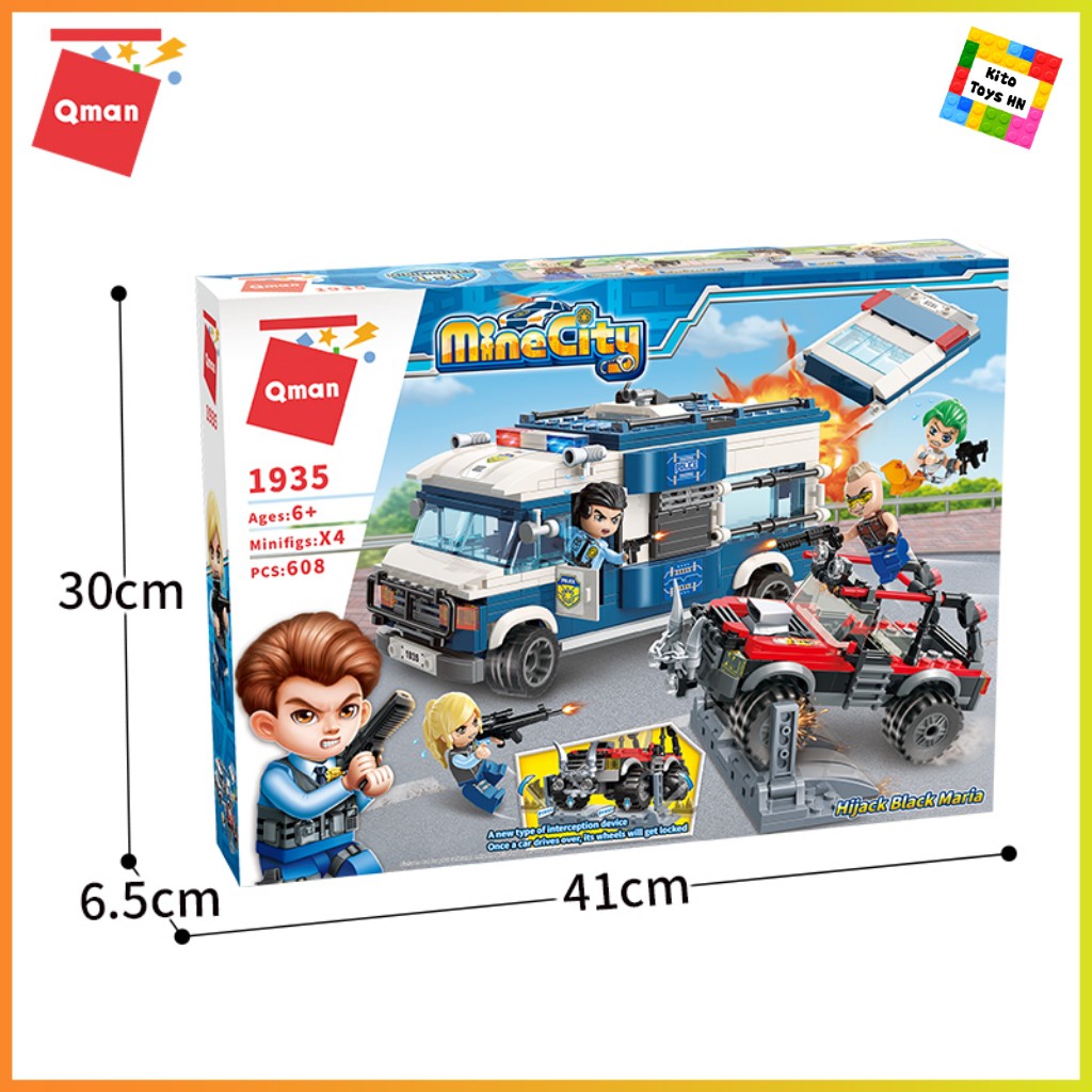 Bộ Đồ Chơi Lego Lắp Ráp Mô Hình Qman 1935 Xe Cảnh Sát Thành Phố 608 Chi Tiết 4 Minifigures Cho Trẻ Từ 6 Tuổi