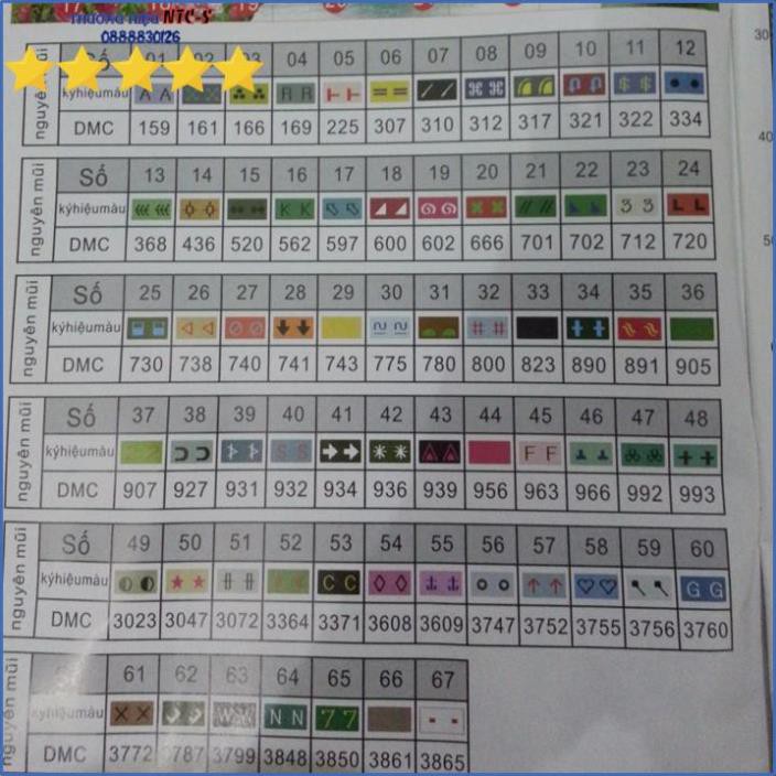 Tranh thêu chữ thập Mã đáo thành công 9 con ngựa LV3327