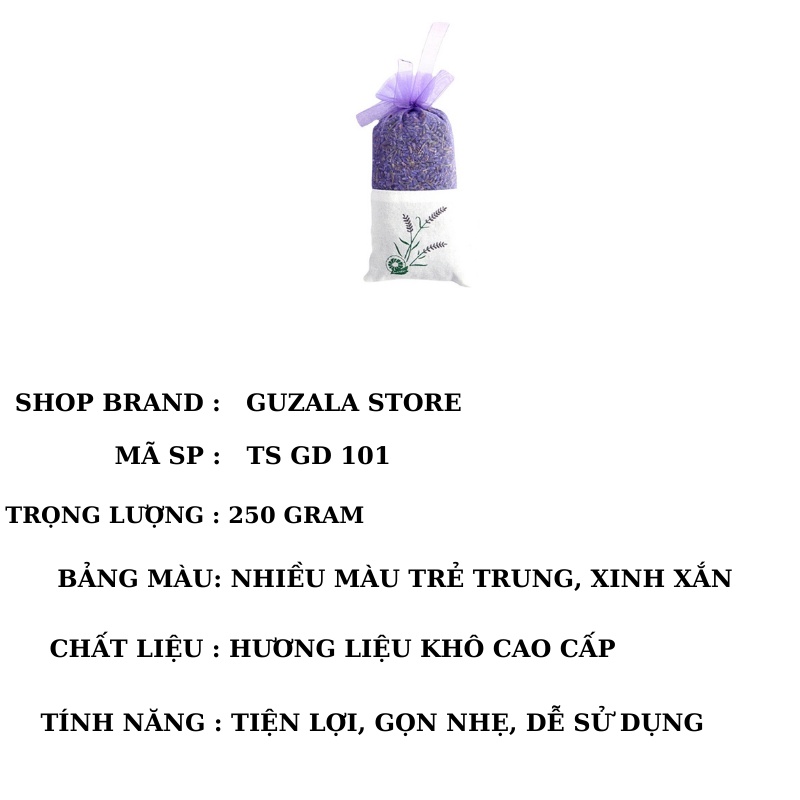 Túi thơm nụ hoa lavender khô - Mã: TS GD 101