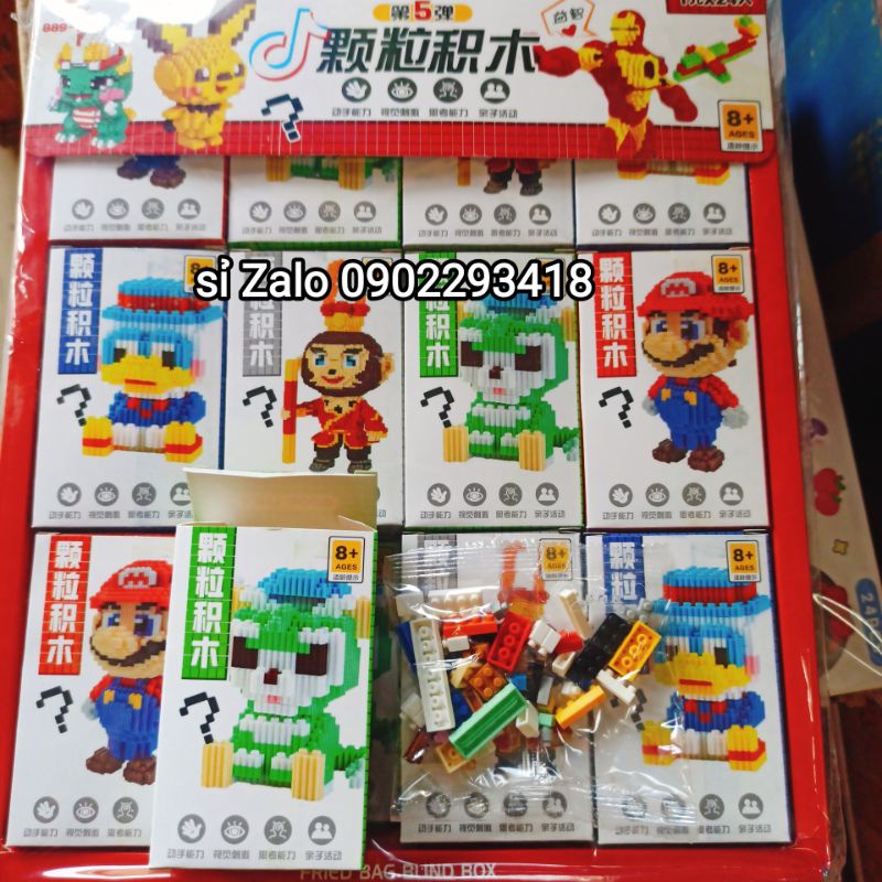 Hộp 24 Bộ Ghép Hình Lego Mini Nhiều,Đồ Chơi Lắp Giáp Ô Tô Máy Bay Mẫu Shop Giao Mẫu Ngẫu Nhiên