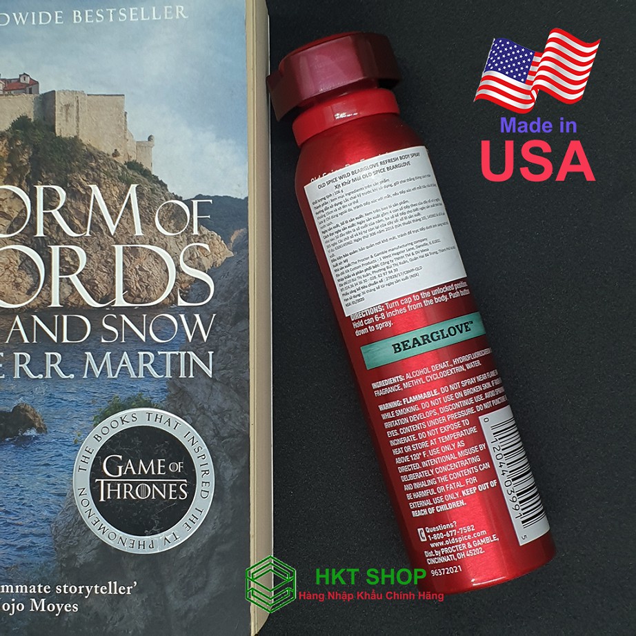 Xịt khử mùi toàn thân Old Spice Bearglove 106g | BigBuy360 - bigbuy360.vn