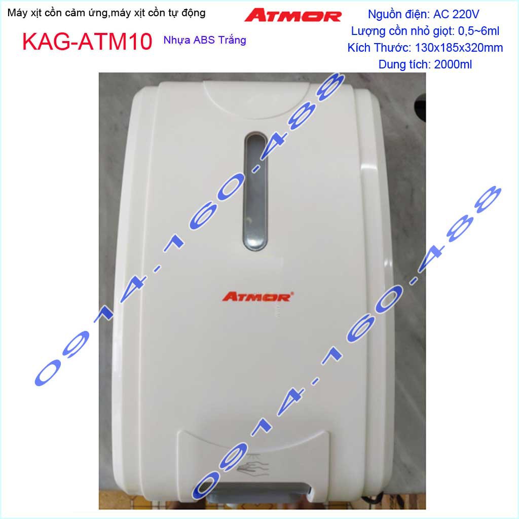 Máy xịt cồn cảm ứng Atmor KAG-ATM10, Máy phun cồn tự động 2 lít cao cấp dùng điện