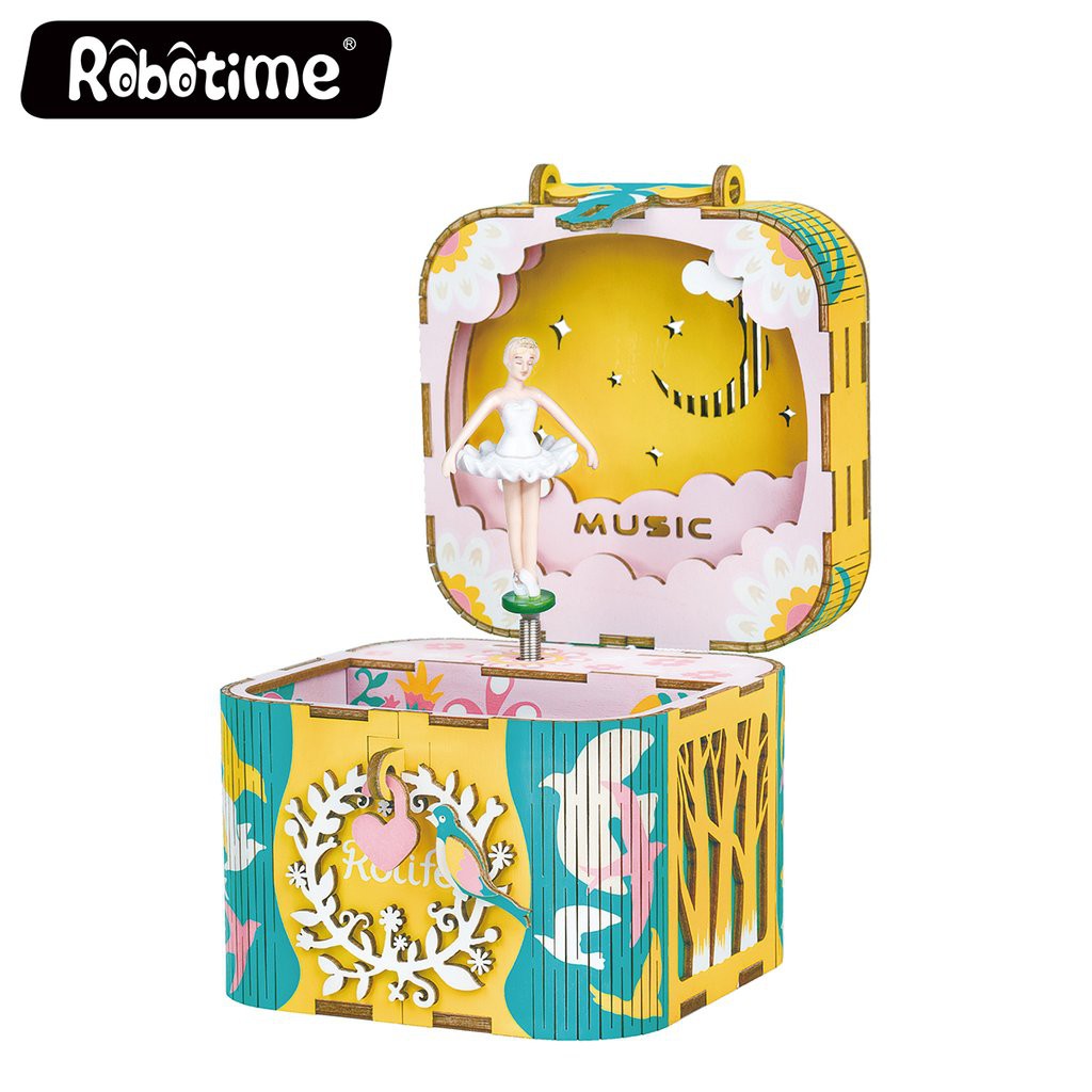 [Hàng Quốc tế Tiếng Anh] Mô hình Hộp nhạc Vũ Công Bale - Dancing Ballerina AMD52 Music Box Robotime