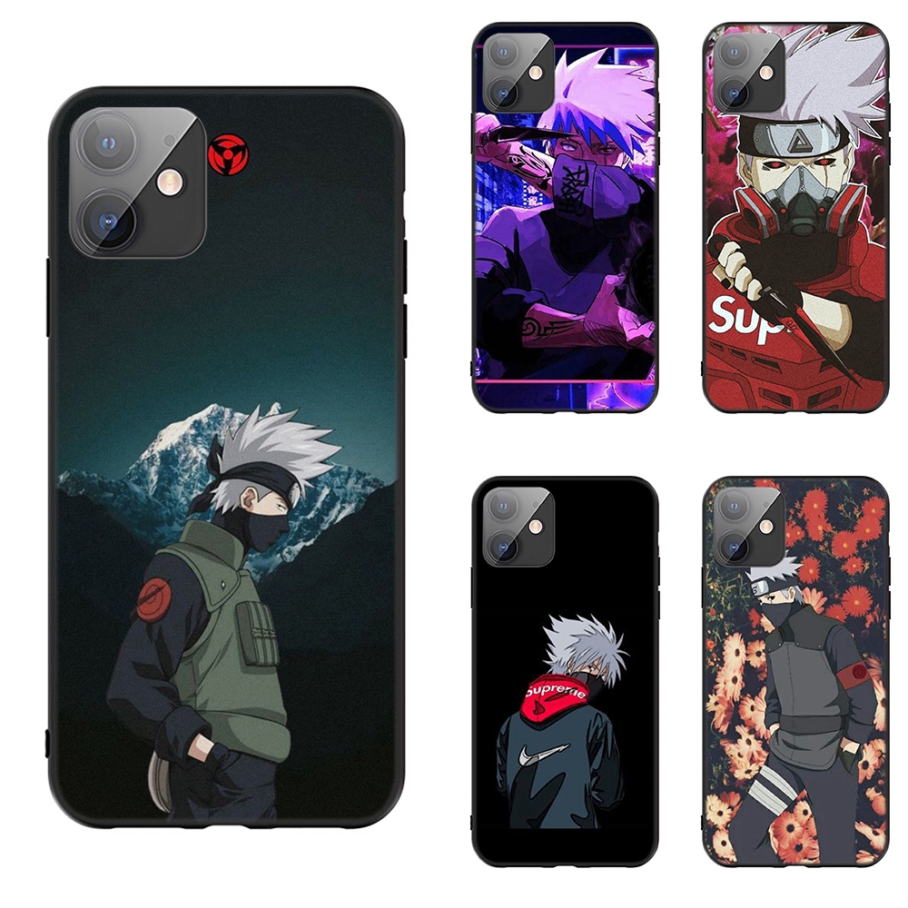 Ốp điện thoại mềm hoạ tiết Naruto Kakashi dành cho iPhone 5 5s Se 6 6S 7 8 Plus X XR Xs Max