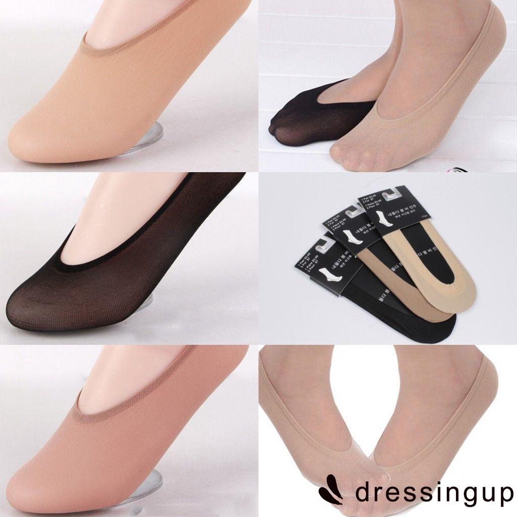 Bộ 10 đôi vớ cotton cổ thuyền chống trượt thời trang cho nữ