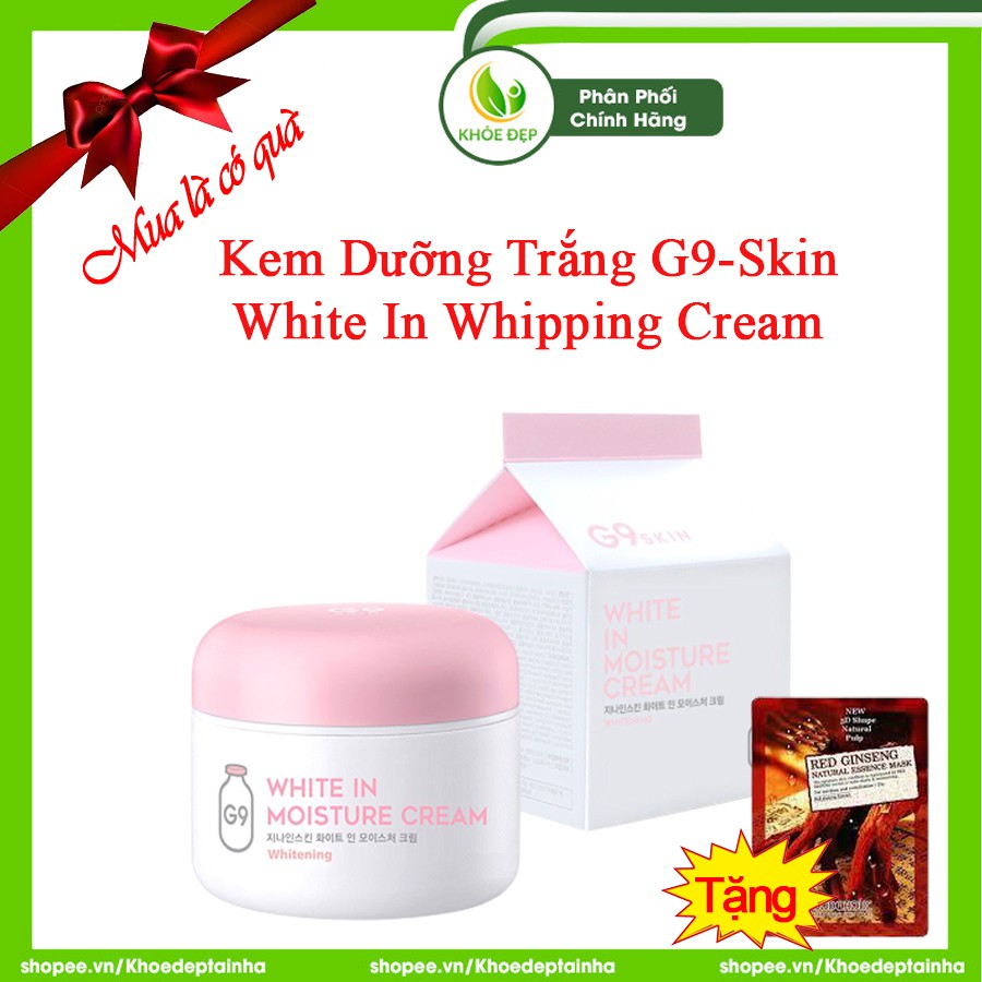 [ CHÍNH HÃNG ] Kem Dưỡng Trắng G9-SKIN WHITE IN WHIPPING CREAM 50g