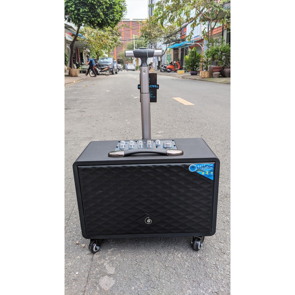 [HÀNG HOT] Loa kéo Haiyinlou HL530 chính hãng kèm 2 micro 4 treble 1 bass lớn âm thanh căng cực hát karaoke gia đình