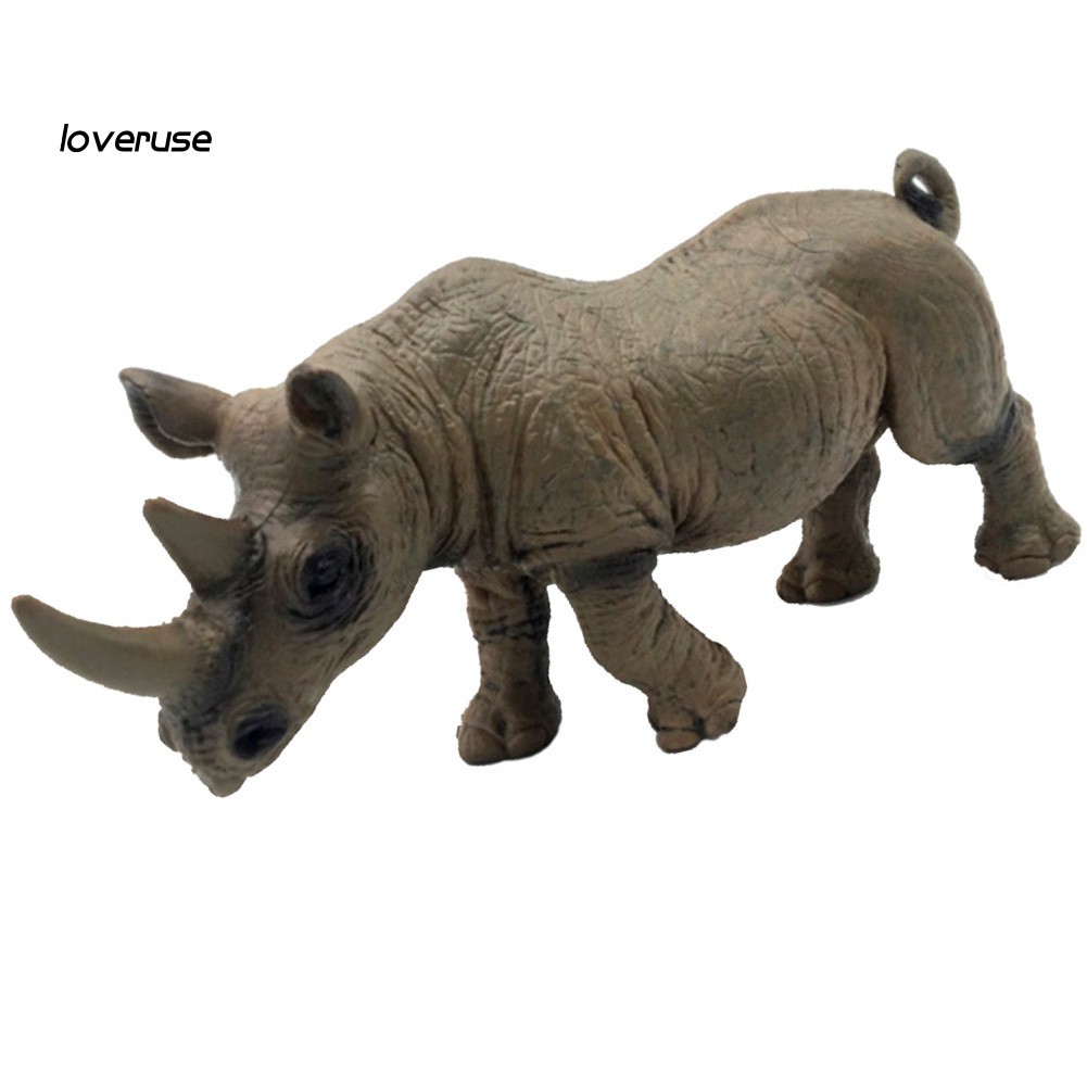Đồ Chơi Mô Hình Tĩnh Tê Giác Hoang Dã Châu Phi Cho Bé