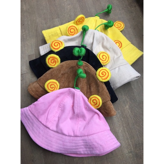 LẺ, SỈ Mũ Nón Maruko 3D Rộng Vành Nhiều Kiểu Mầm Cây Bucket Hat Ulzzang Kaki Nhung Siêu Cute