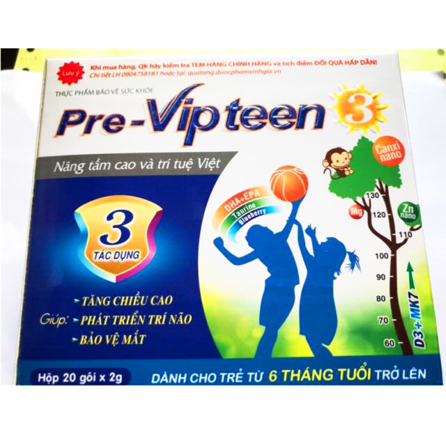 Pre-vipteen 3 - tăng chiều cao ,phát triển trí não ,bảo vệ mắt...