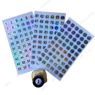 Tem dán số chai sơn, từ số 1 đến số 300