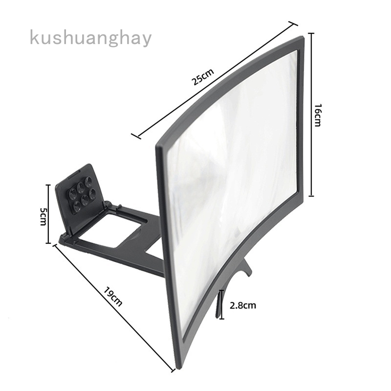 Kính phóng đại màn hình điện thoại 3d Kushuanghay Guo Ping 12 Inch/ 7.5inch tiện dụng