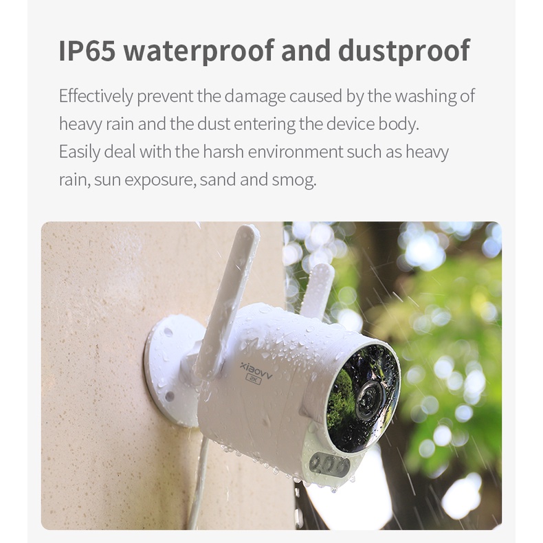 Camera Giám Sát Xiaomi Xiaov Pro 2K HD Kết Nối WiFi Kèm Phụ Kiện