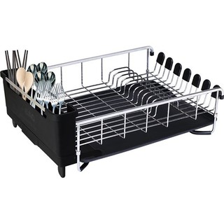 Kệ chén dĩa Bao Inox KCM3655 với mâm nhựa thoát nước kèm hộp đựng muỗng đũa