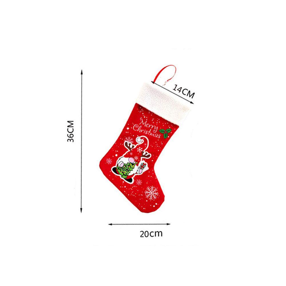 Tất Treo Đựng Quà Giáng Sinh In Họa Tiết Gnome Xinh Xắn