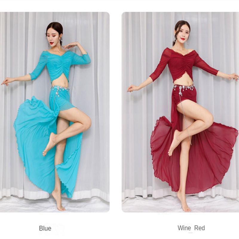 Váy Biểu Diễn Múa Bụng Dáng Dài Thiết Kế Mới Cao Cấp Thời Trang