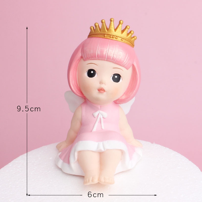 [SIÊU RẺ❤️] – Hoàng tử cánh - Công chúa cánh (1 Cặp) - Trang trí bánh sinh nhật bánh kem