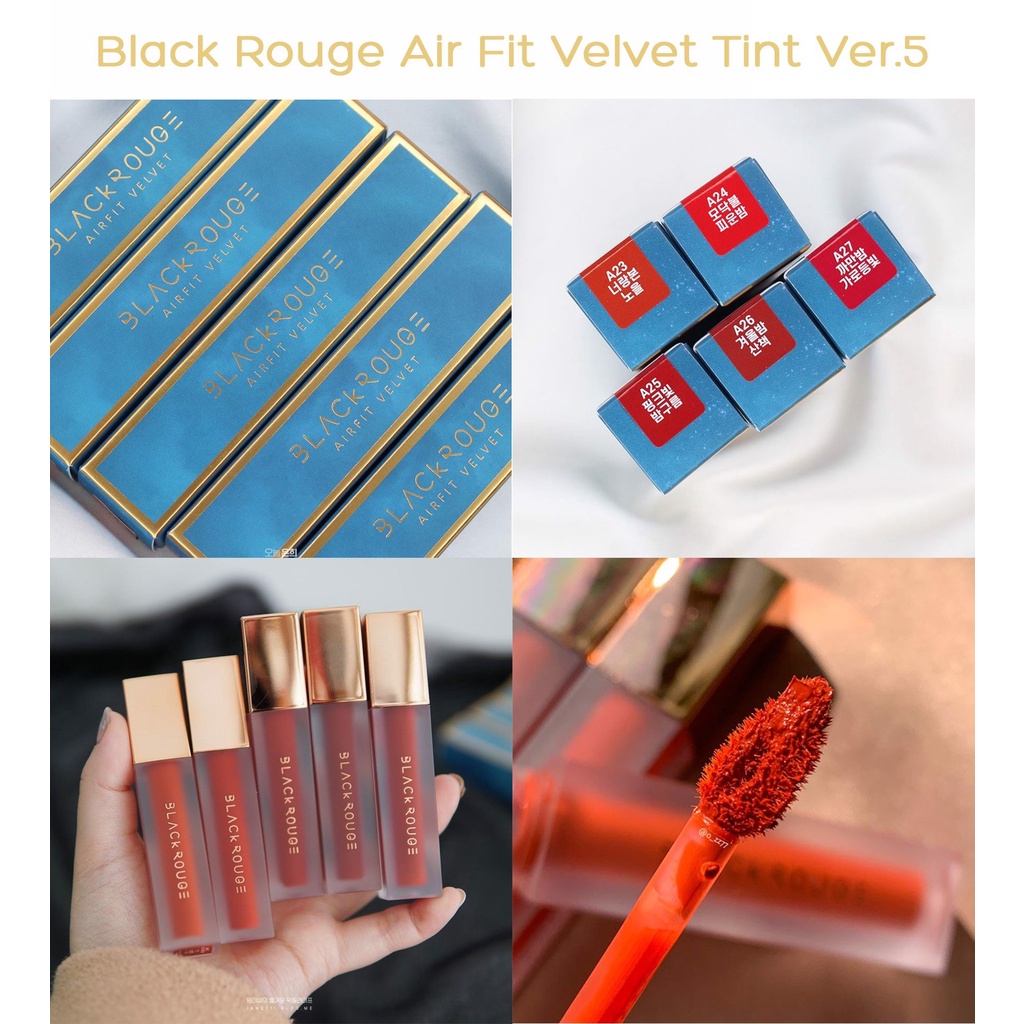 Son Kem Black Rouge Air Fit Velvet Tint Ver 4 , 5, 6