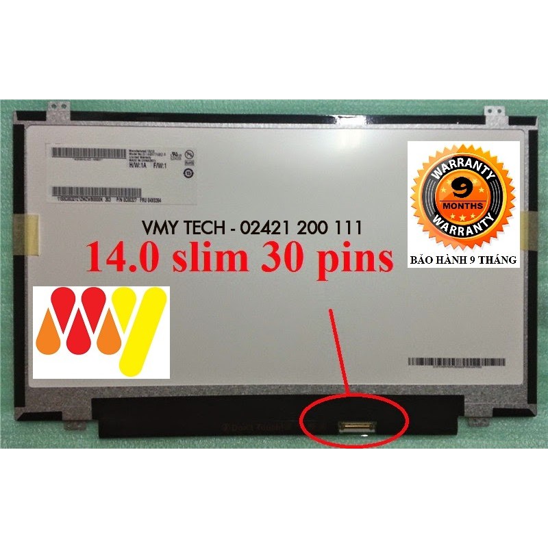 Màn Hình Laptop 14 Inch LED Mỏng - Slim 30 - 40 Pins | BigBuy360 - bigbuy360.vn