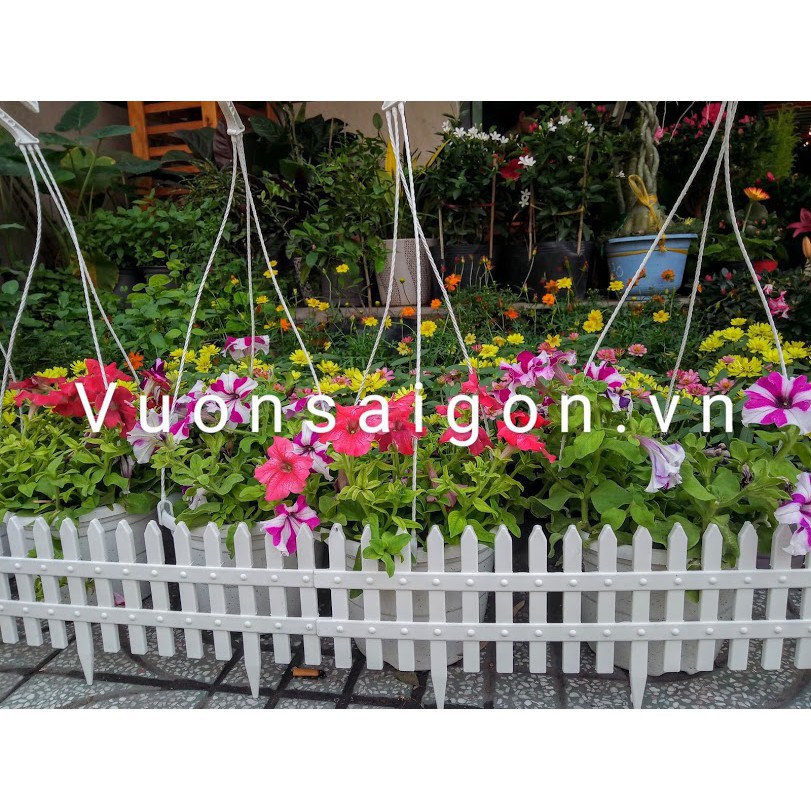 Hàng rào nhựa trắng lắp ghép dài 55cm X cao14cm trang trí sân vườn, cây thông Noel, trang trí Giáng Sinh