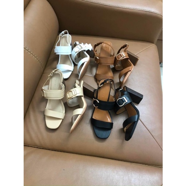 Sandan nữ, giày nữ Coach da thật cao 7cm