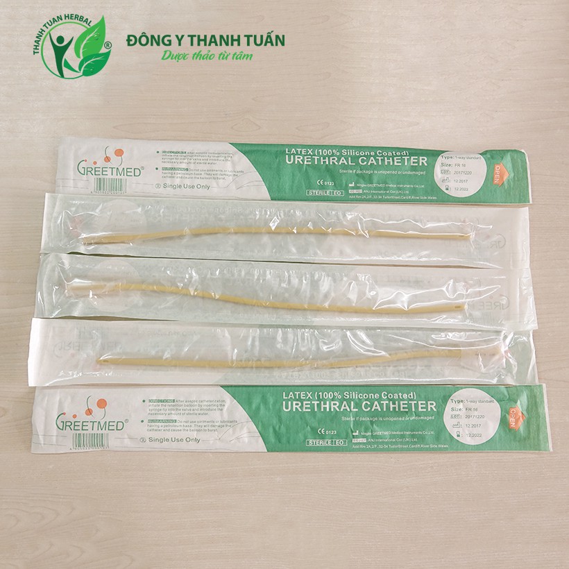 Dây Thông Tiểu/ Ống Thông Tiểu Sonde Foley 1 Nhánh Sonde Nelaton Greetmed 16fr