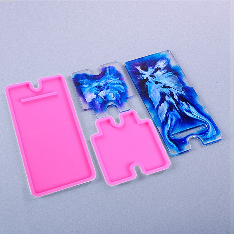 Khuôn silicon đổ nhựa resin epoxy dùng để tự làm giá đỡ điện thoại di động