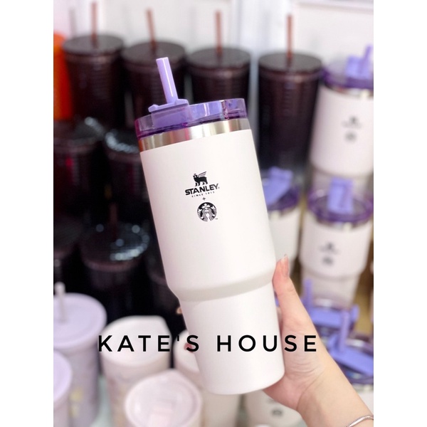 Bình giữ nhiệt Starbucks và Stanley dung tích lớn 880ml 591ml 473ml phiên bản Thái Lan 2022 Orchird Collection