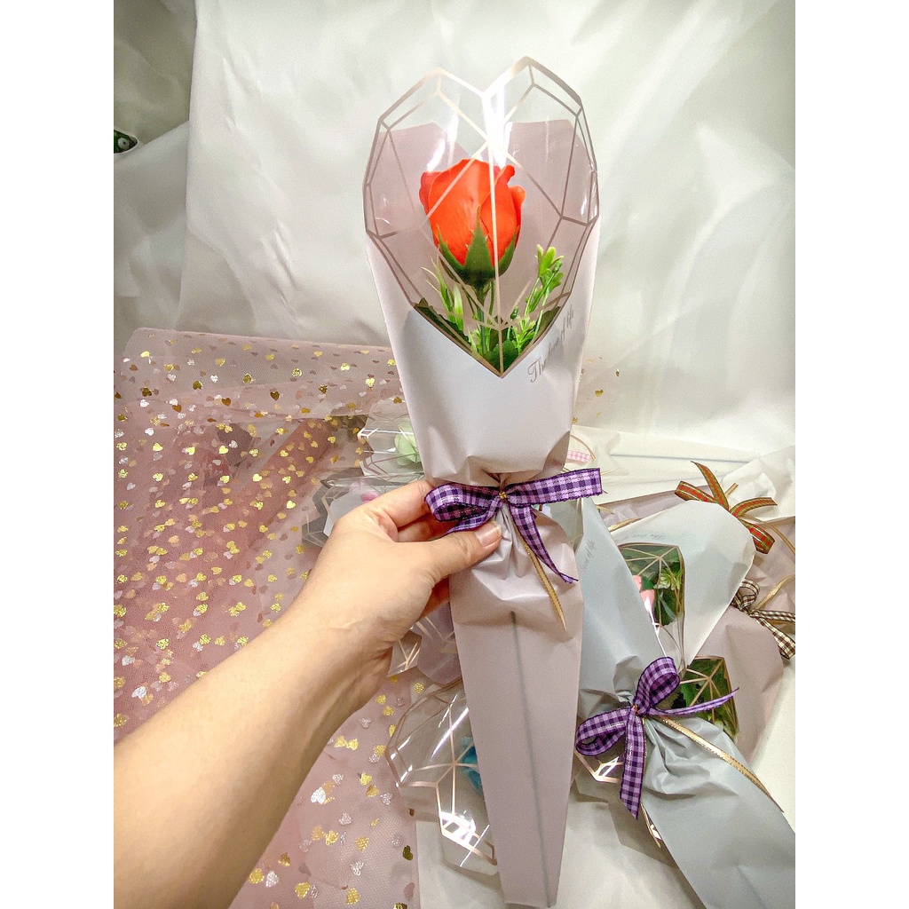 [Hỏa tốc HCM] Hoa sáp thơm bó 1 bông đẹp quà tặng mẹ bạn gái người yêu 8 3, 20 10, 14 2 LANA QUEEN