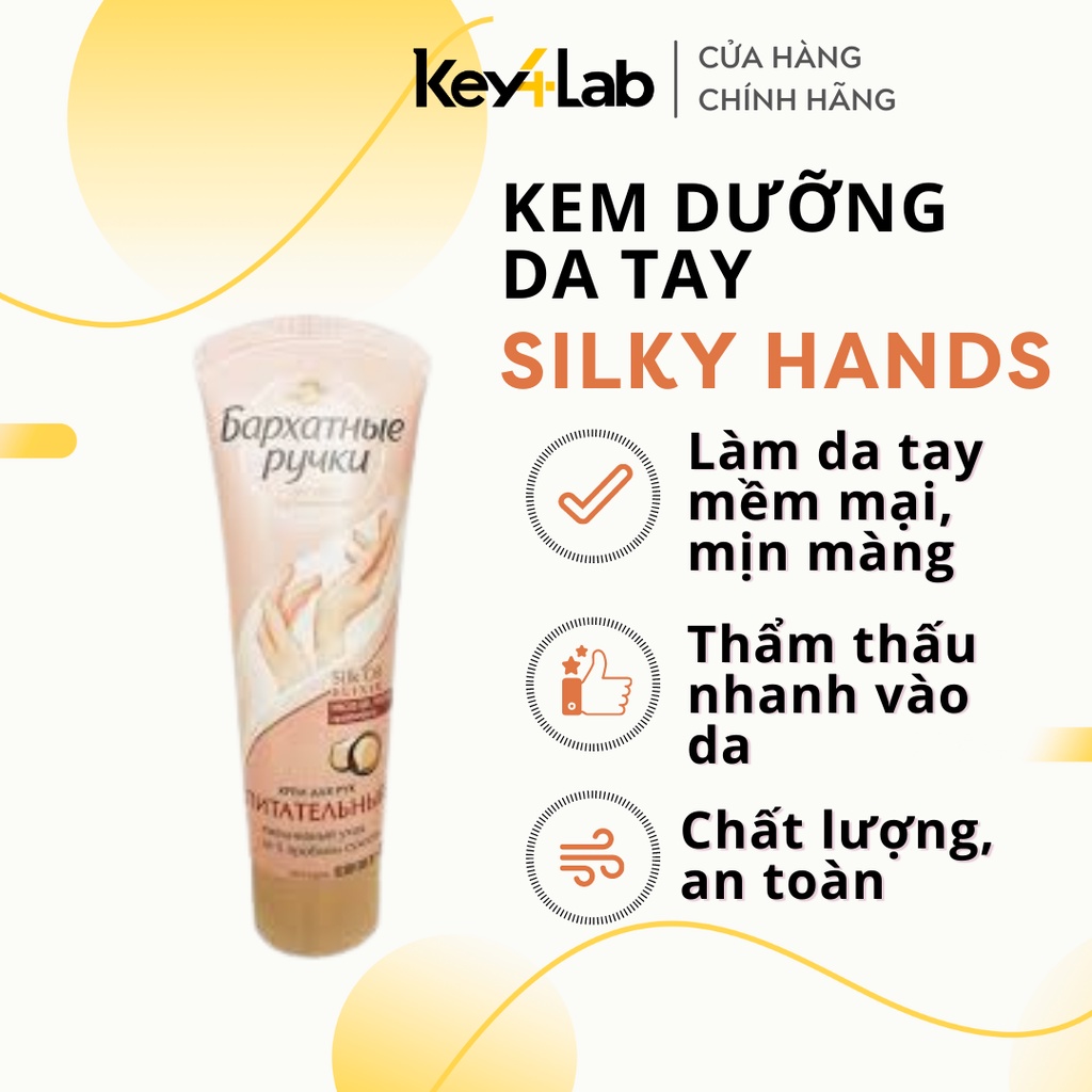 Kem dưỡng da tay chống nẻ Silky Hands của Nga 80ml Key4