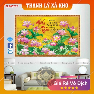 Tranh Dán Tường Chữ Hiếu Thảo- SL105TTP-Tranh 3d Thư Pháp - Song Long Decor