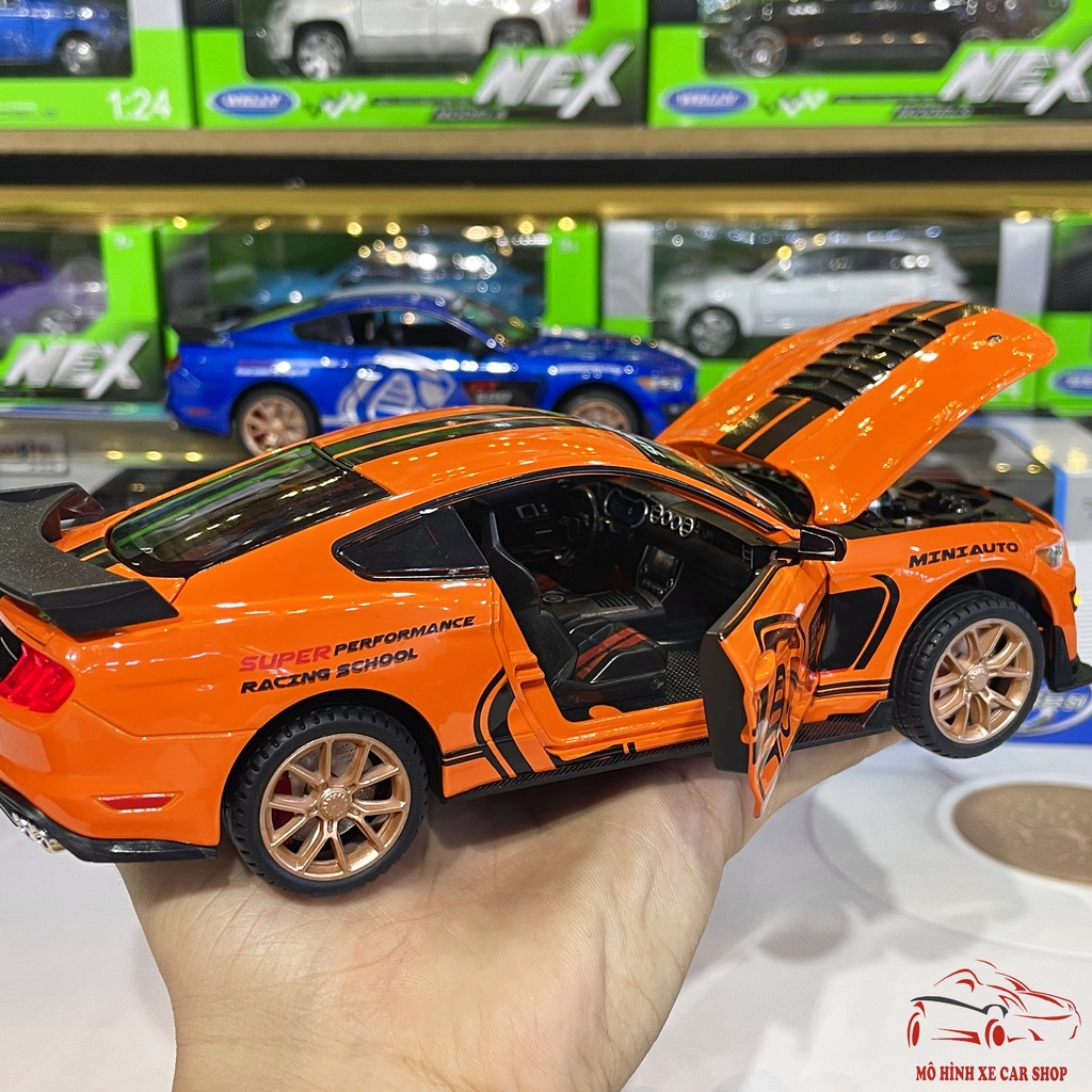 Mô hình xe bằng sắt Ford Mustang Shelby GT500 tỉ lệ 1:24 Hãng Miniauto 4 màu