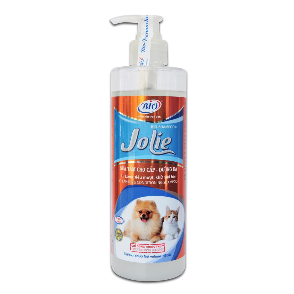 Sữa Tắm Bio-Shampoo 4 Jolie Dưỡng Lông Da Cho Chó Mèo (450ml)