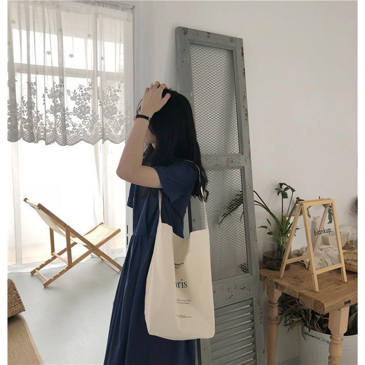 Túi tote vải bố đựng đồ canvas, túi một quai PARI HZ38