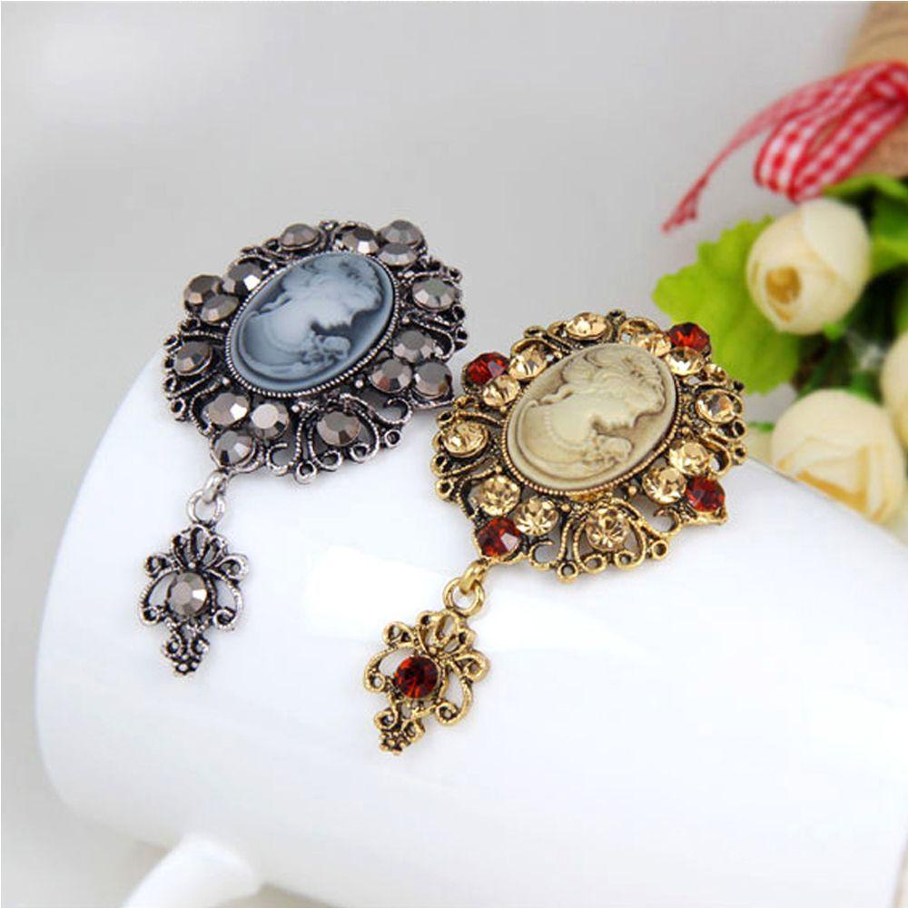 Ghim Cài Áo QQMALL Cameo|Trang Sức Cổ Điển Quà Tặng Victorian