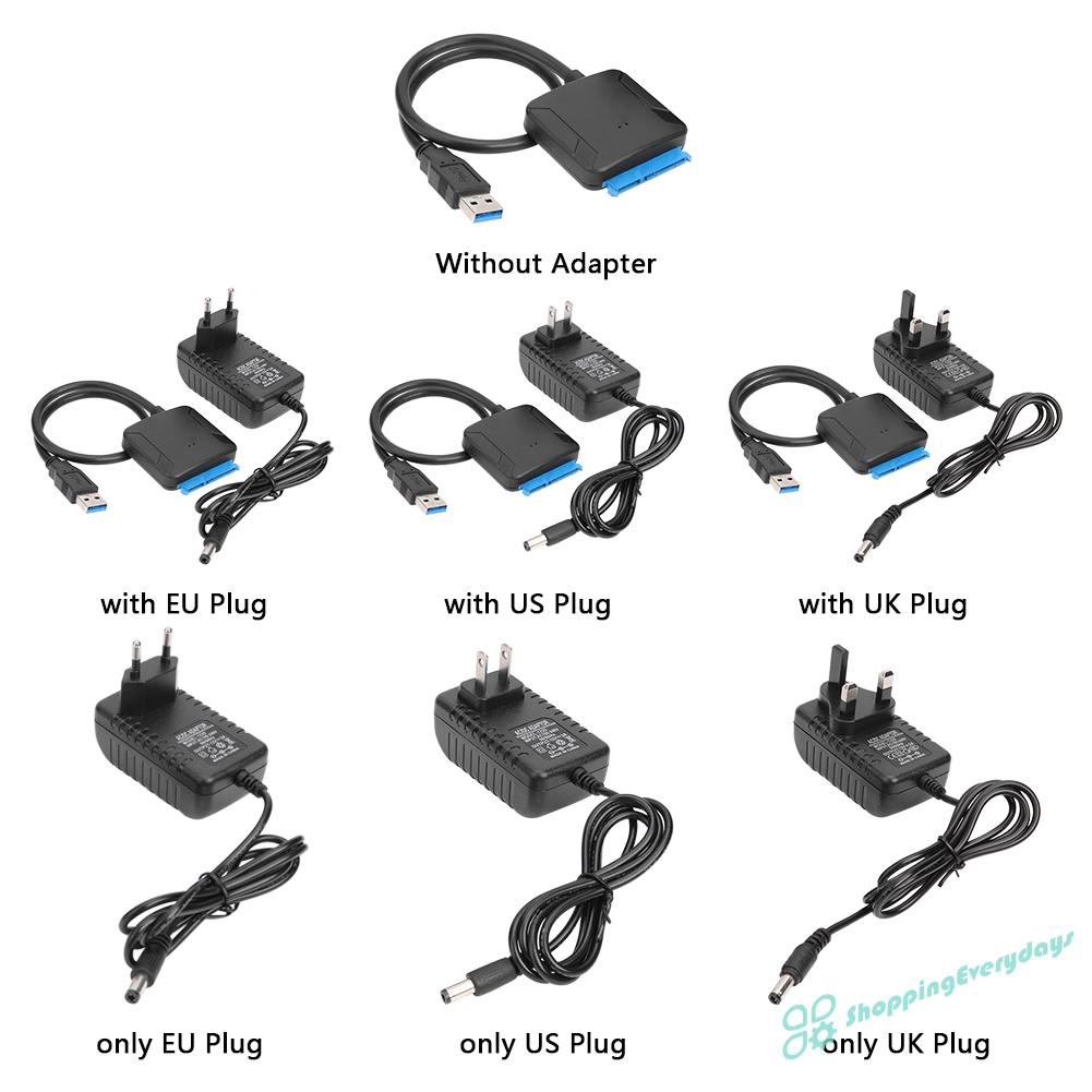 Dây Cáp Chuyển Đổi USB 3.0 Sang Sata Cho Hdd Ssd 2.5 / 3.5 Inch Chuyên Dụng Chất Lượng Cao | BigBuy360 - bigbuy360.vn