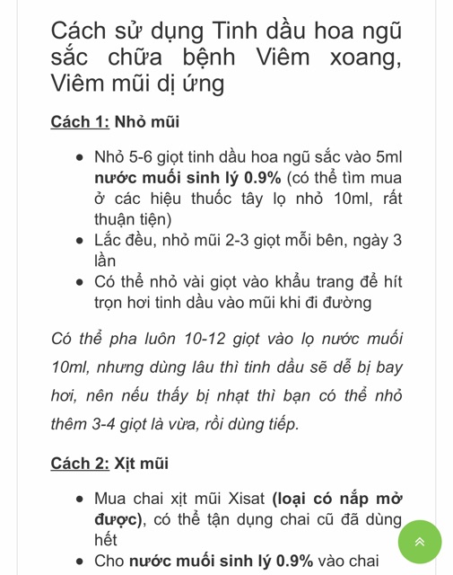 TINH DẦU NGŨ SẮC HUYỀN THOẠI