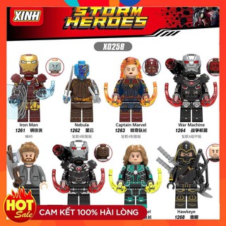Đồ Chơi Minifigures Nhân Vật Siêu Anh Hùng Iron Man War machine Thor Captian - Lắp Ráp Mini X0258