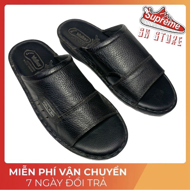 DÉP QUAI NGANG NAM DA BÒ 100% HẢNG WALKER THÁI LAN ĐẾ KHÂU