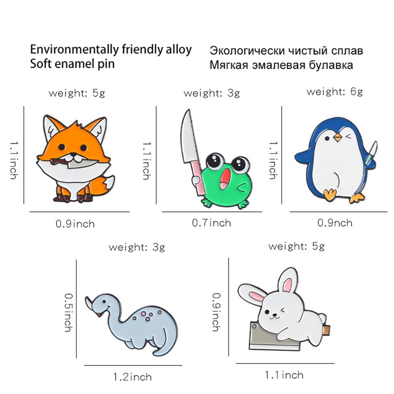 Tmdbyx Ghim Cài Áo Hình Động Vật Hoạt Hình Đáng Yêu