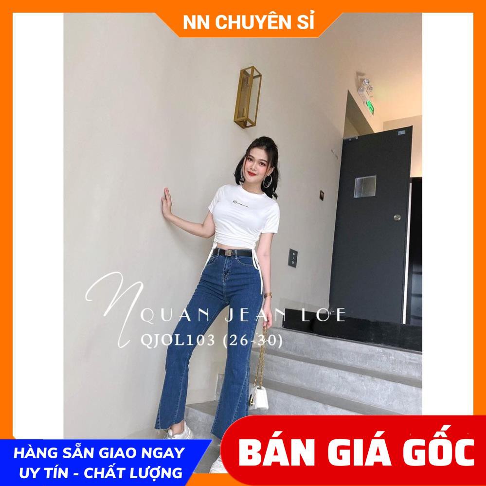 QUẦN JEAN DÀI ỐNG LOE CỰC XINH - QUẦN JEAN LOE - QUẦN BÒ ỐNG LOE LƯNG CAO QJOL103 ⚡100% ẢNH THẬT⚡