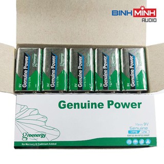Hộp 10 viên pin vuông 9V Genuine Power