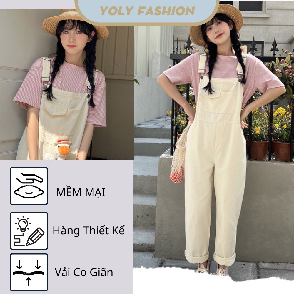 Quần Yếm Kaki Nam Nữ, Quần Yếm Unisex 2 Túi Ngực Form Rộng Phong Cách Ulzzang Trẻ Trung Năng Động Kiểu Dáng Baggy Suông.