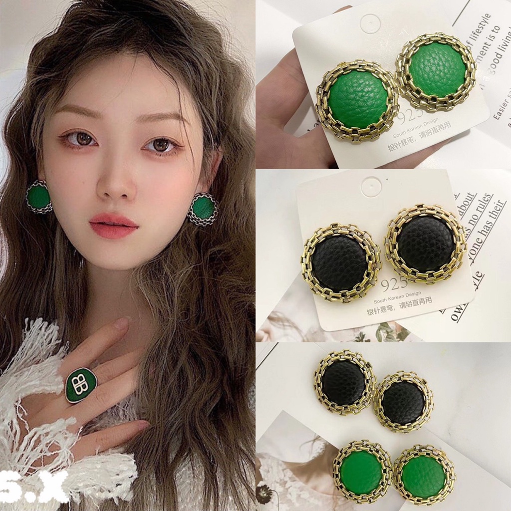 Bông tai nữ mạ vàng phong cách Hàn Quốc hoa tai tròn, dài thiết kế đẹp Vintage SALA