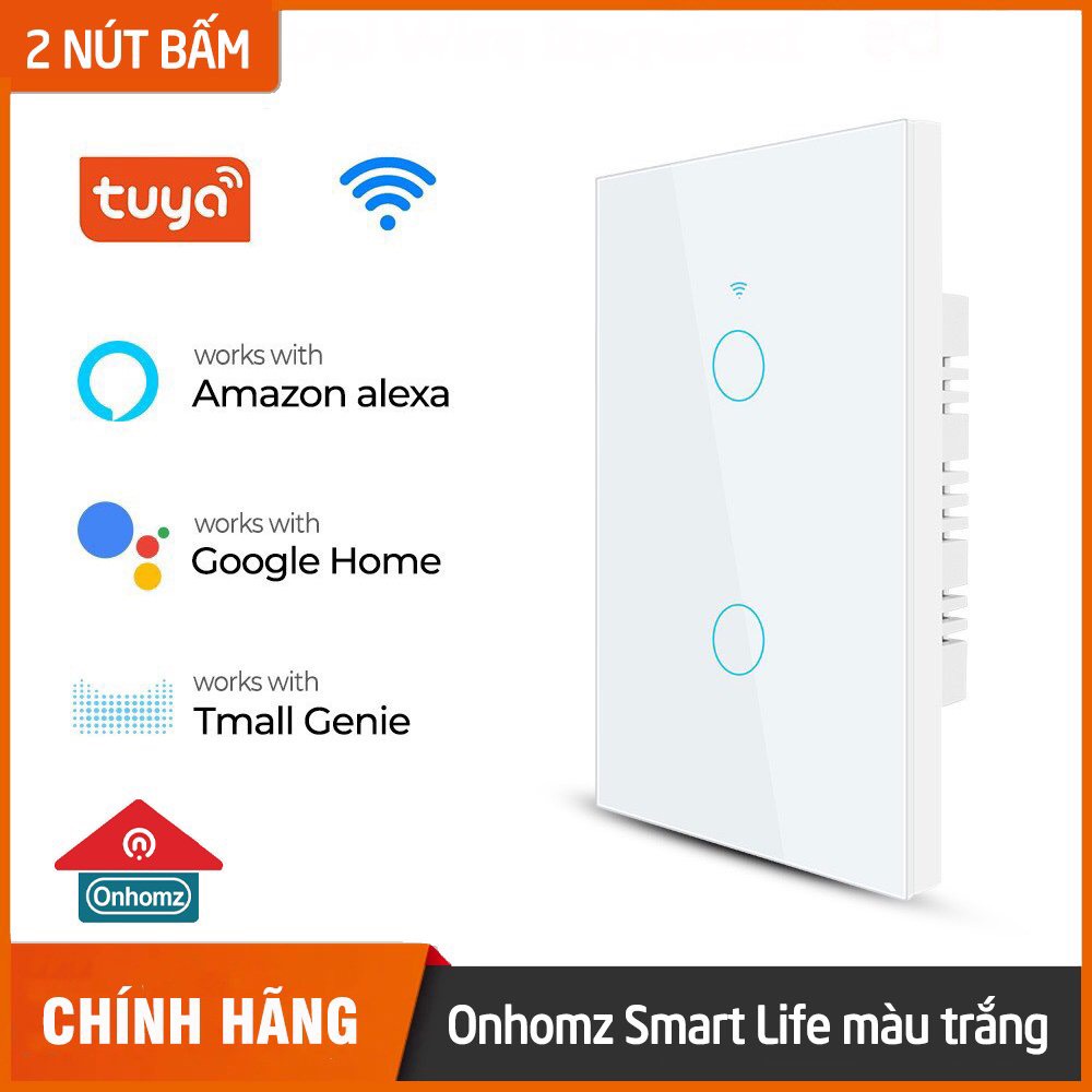Công tắc thông minh mặt kính cảm ứng Wifi App Tuya smart/ smartlife- Bảo hành 12 tháng