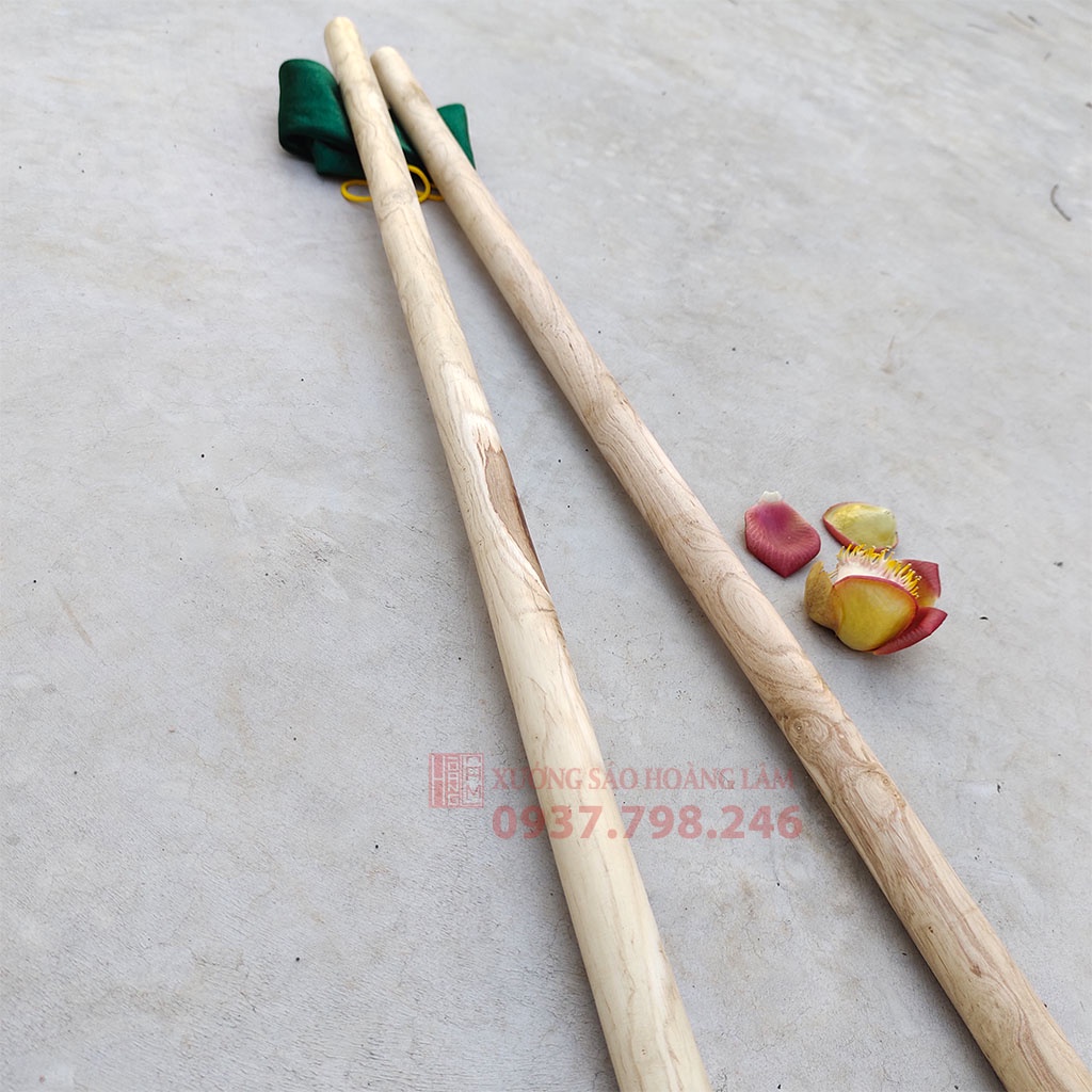 Gậy tập võ thuật, gậy tập thể dục, Kungfu chất liệu gỗ Bạch lạp Đoản côn 80 cm (VÂN HIỆN)